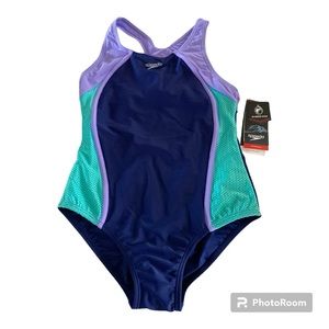 SPEEDO Women’s Swimsuit Blue Harmony NWT Size 14